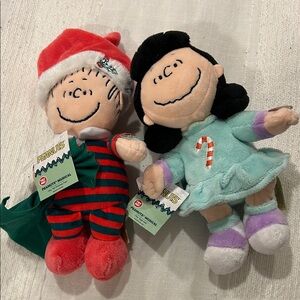 Peanuts Holiday Plush Set - Red, Green, and Purple